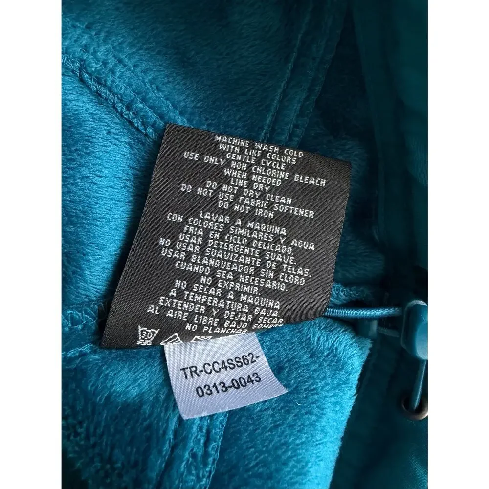 Double Diamond Softshell Hooded Jacket Fleece Lined Zipper Pockets Blue Large